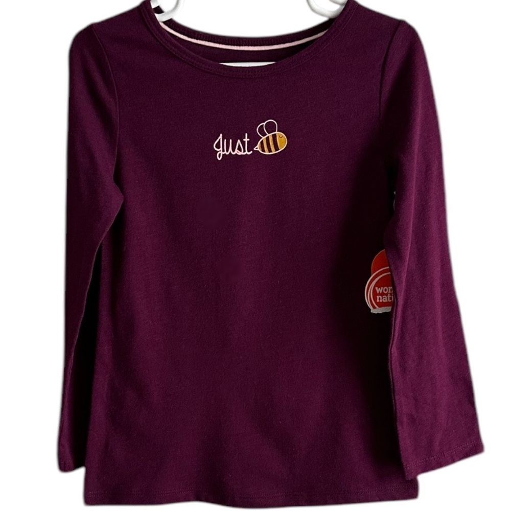 New Wonder Nation ‘Just be’ Bumble Bee graphic Long sleeve shirt 5T toddler girl